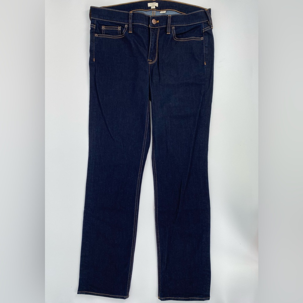 J. Crew Stretch Dark Wash Jeans Size 30 Short Straight Leg
